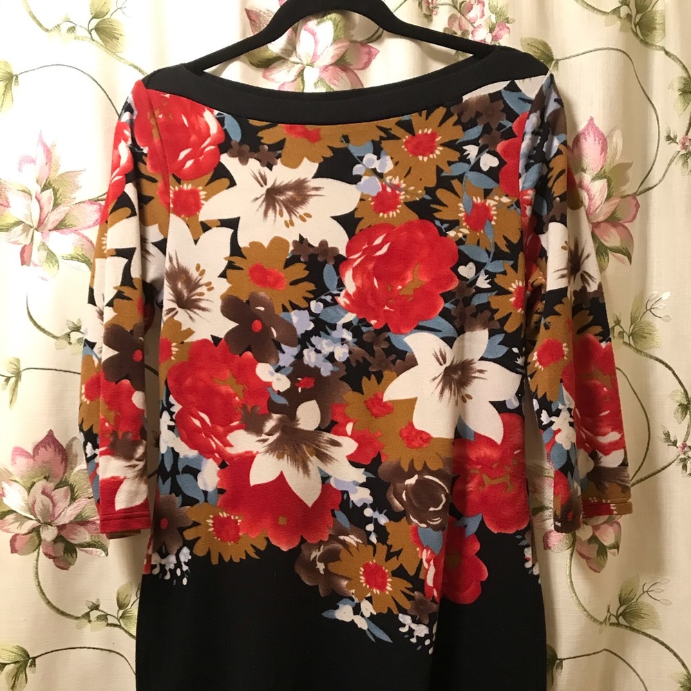 Floral tunic sweater